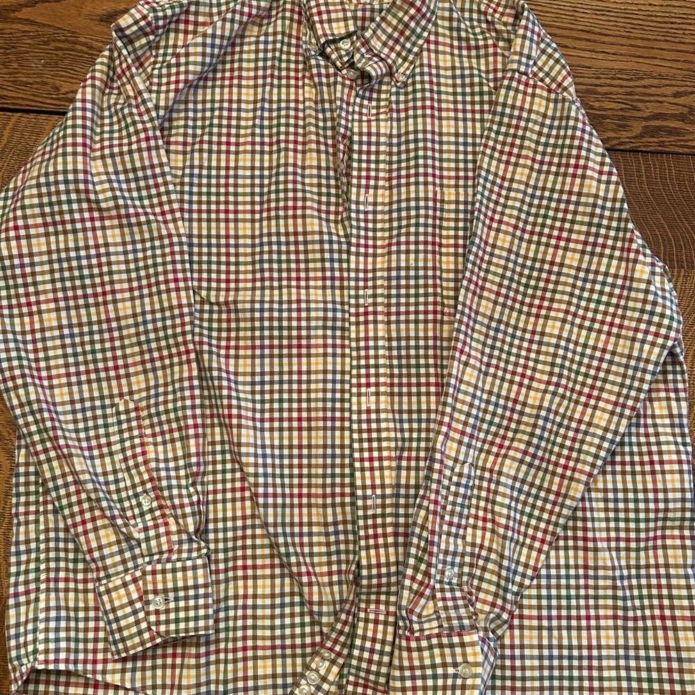 Lands' End Men's Classic Plaid Button Down Shirt